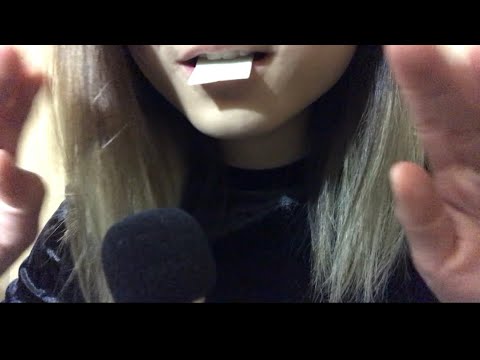 ASMR Whispered Ramble, "Poking", Gum Chewing