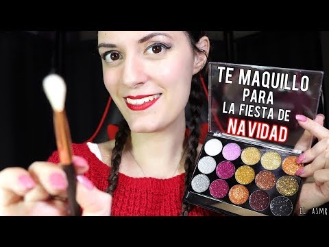 ♡ASMR español♡ TE MAQUILLO PARA NAVIDAD!♥ Roleplay Mejor Amiga