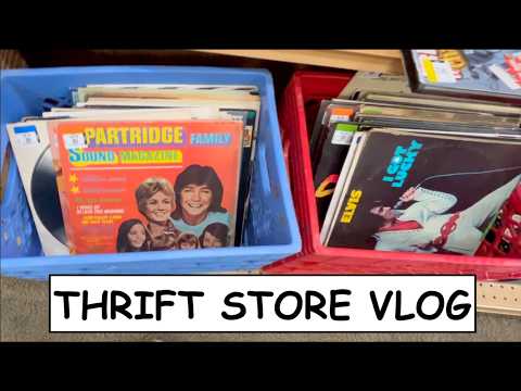 ASMR Gum Chewing Thrift Store Vlog | Whispered Voice Over