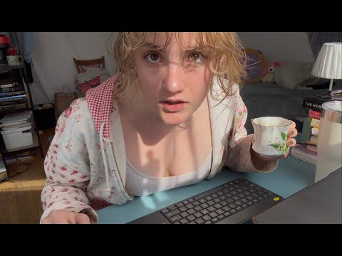 college girl ASMR help me do my homework (yummy typing sounds 😋)