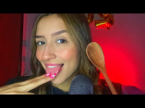 Asmr Disputa de Gatilhos! Colher x Spit Painting 🥄 💦x 👄💦 #asmr #asmrsonsdeboca