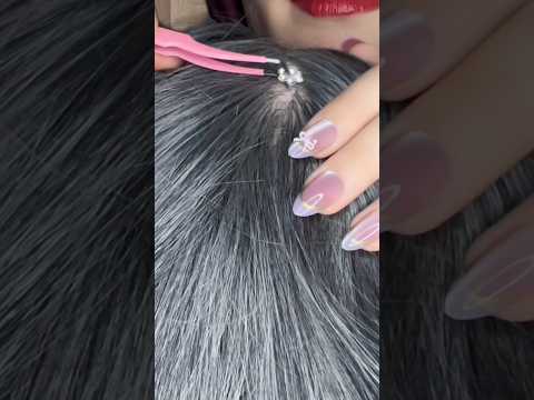 Pluck Pluck! 📍💆🏻‍♀️ #asmr #satisfying #visualtingle #relaxing #relax #asmrscratching #tingles