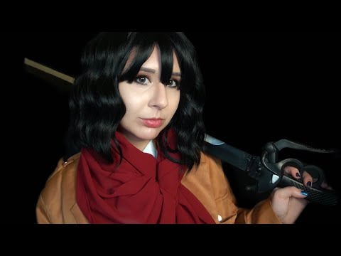 Mikasa Ackerman Ear Licking ASMR 👅⚔️ Attack on Titan Cosplay (no talking)