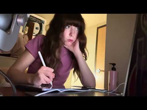 ASMR ~ Every time i get a question right i do a trigger ( iPad writing, rambling, math questions)