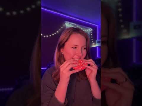 Fake Donut Eating🍩 #asmrshorts