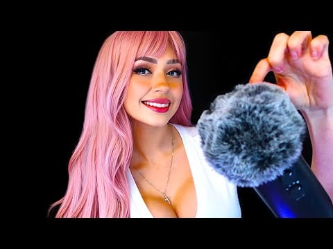 ASMR Fluffy Mic Plucking and Head Massage 🎙️