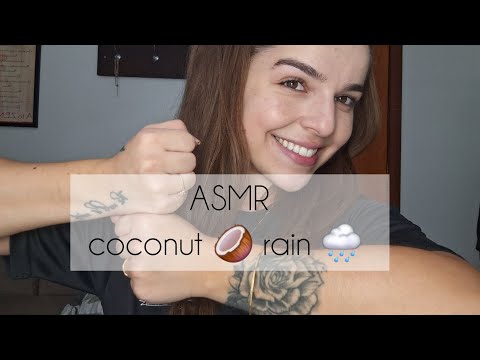 ASMR coconut 🥥 rain 🌧