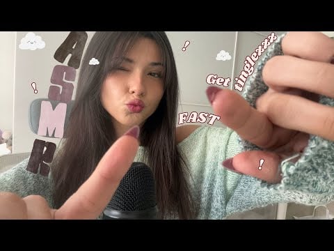 ASMR☁️ Tingly Fast Dry Hand Sounds + Dry & Wet Mouth Sounds + Hand Movements + RamblinggG!