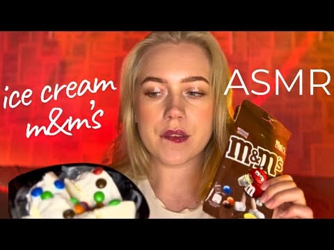 ASMR real ice cream + m&m’s | eating | mukbang | #asmr #asmrminuha #mukbang 