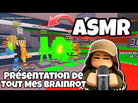 ASMR Français • PRÉSENTATION DE TOUT MES BRAINROT SUR ROBLOX ! 😴 (chuchotement très relaxant) 