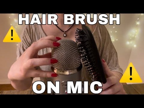 ⚠️ FAST AND AGGRESSIVE HAIR BRUSH ON MIC | SCRATCHING | NO TALKING | ASMR