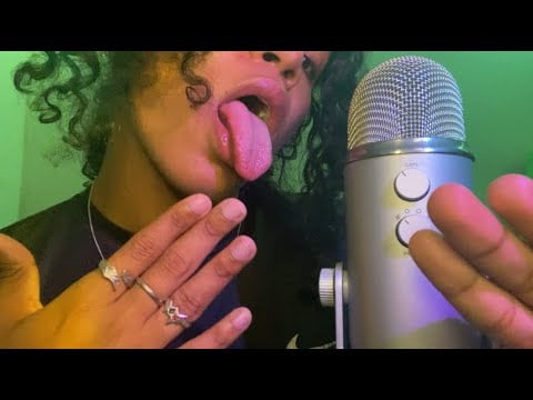 ASMR Spit Painting 🎨 Mouth Sounds Fast and Agressive + sleepy triggers🪻and inaudible whispers 🌬️