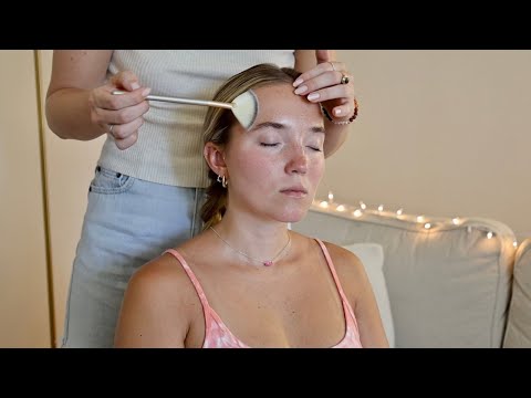 ASMR | Face, Neck, & Chest Attention, Hair Play, Scalp Massage 🌸 (No Talking, Real Person ASMR)