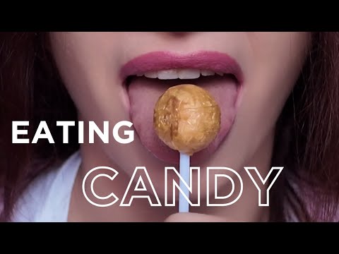 ASMR EATING CANDY close up and whispers 🍭|  en español