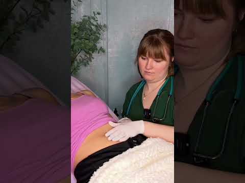 ASMR Stomach Exam 🩵 #asmr #asmrsounds #asmrtingles #asmrmedical