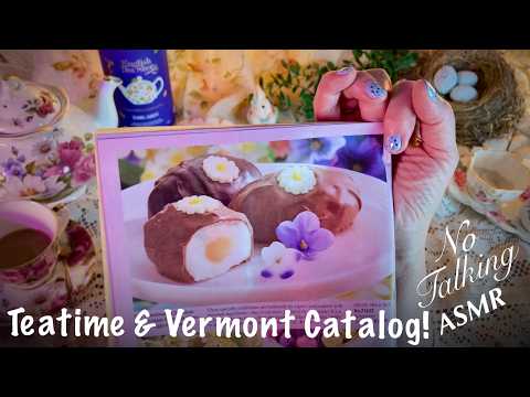 ASMR Teatime With Rebecca & Vermont Catalog! (No Talking Version) Crinkly Page Turning~