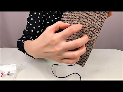 【ASMR】鋭くとがらせた爪で猫の爪とぎスクラッチング/cardboard/nail scratching/激しめ/hard/deep/無言/no talking