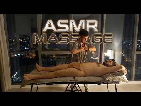 ASMR MASSAGE AFTER SPORTS SLEEPING THERAPY-CHEST,LEG,FOOT,ARM,BACK,ABDOMEN,BELLY