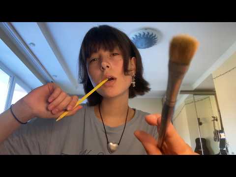 asmr drawing on you with ALL kinds of things