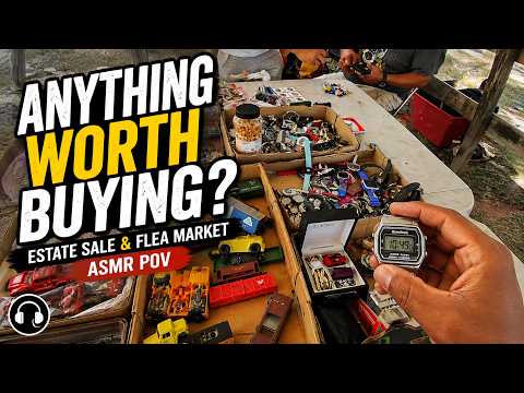Estate Sale & Flea Market Treasure Hunting | Relaxing ASMR POV Thrifting for Sleep