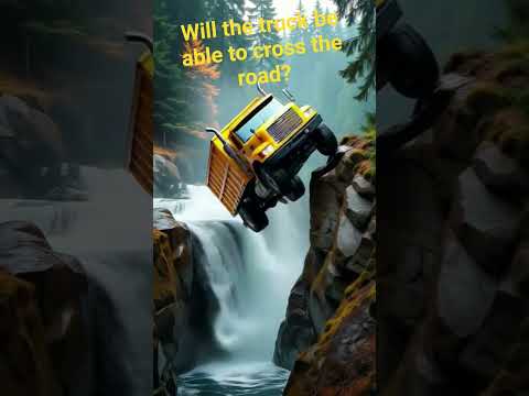 Asmr sounds/ Truck sounds/ Will the truck be able to cross the road?#relax#asmr#satisfying #relaxing