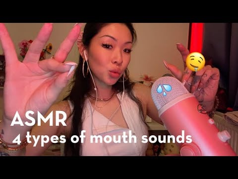 ASMR | 4 different types of mouth sounds 👄