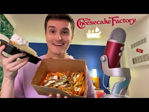 ASMR Cheesecake Factory Mukbang (eating sounds)