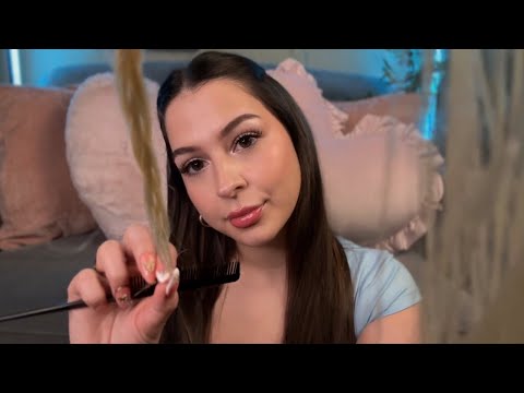 ASMR Girl OBSESSED with you Braids your hair 🎀 (she finally snaps😶)