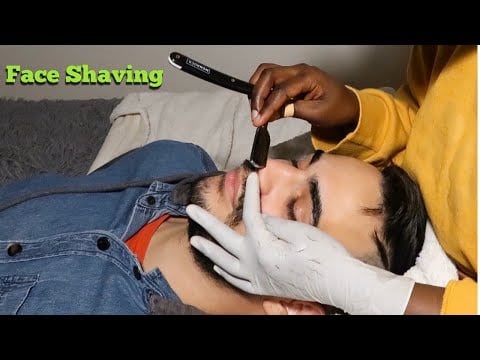 ASMR EXTREME FACE SHAVING | European Man