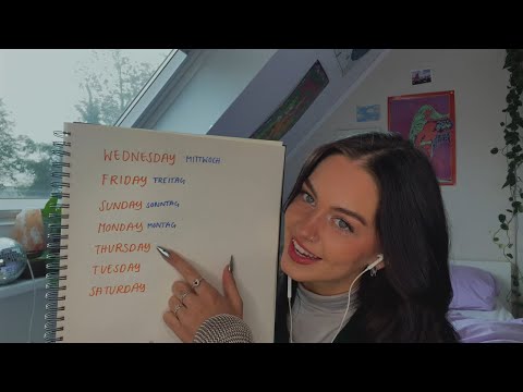 ASMR teaching you german :)