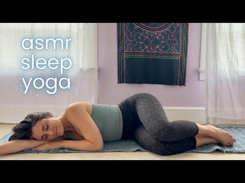 ASMR Gentle Yoga & Stretching for Deep Relaxation & Sleep 🌙 Soft Spoken, Relaxing Music