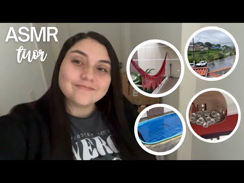 ASMR - TUOR PELA MINHA CASA NOVA sons de mãos | tapping | sussurros