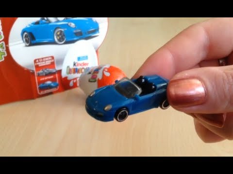 ASMR. 4 Kinder Surprise Eggs (Porsche Edition)  READ DESCRIPTION!