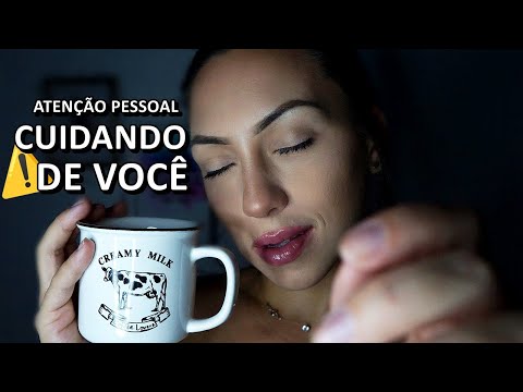 ASMR: CUIDANDO DE VOCÊ COM VOZ SUAVE E DELICADA | ATENÇÃO PESSOAL (noite calma e chuvosa)