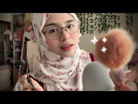 ASMR Doing your Makeup for Eid 𐙚 ‧₊˚ ⋅ Soft Girl Makeup Session 🎀