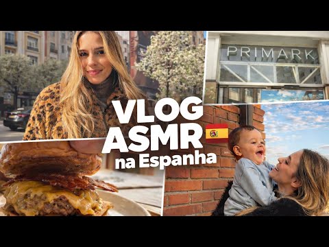 ASMR VLOG NA ESPANHA 🇪🇸 melhor hamburgueria do mundo + compras e passeio