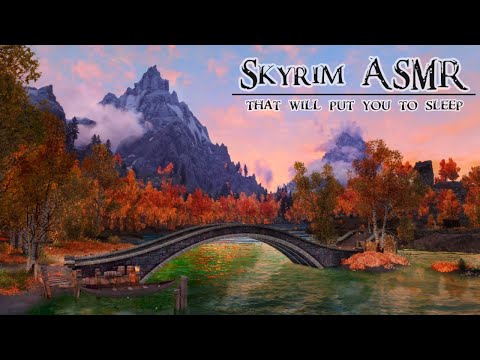 ASMR ⛰️ Walking Across Modded Skyrim 😴 TWO HOURS of Sleep Aid