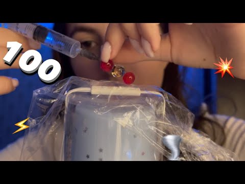 🫧Asmr 100 triggers ⚡️in 1 min ✨with mini microphone🪐
