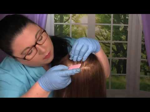 ASMR Scalp Check and Treatment (Scalp Massage, Scalp Scratching, Whispering) Medical Roleplay