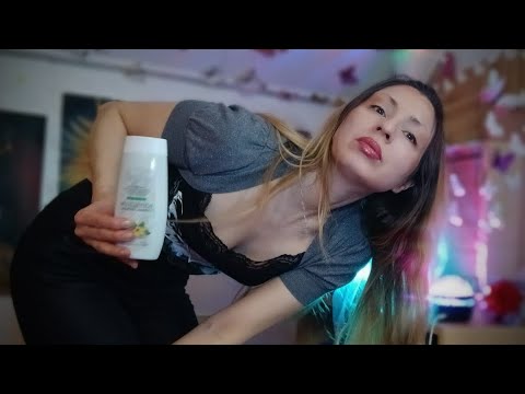 ASMR Relaxing Massage | Neck & Shoulders (layered wet/sticky sounds)