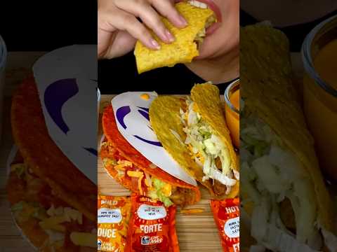 TACO BELL CRUNCHY TACOS #asmr #tacos #tacobell #food #shorts #eat
