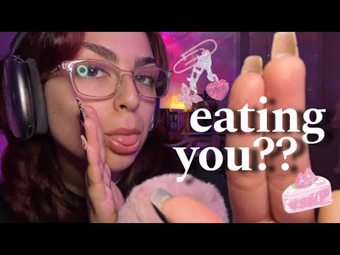 ASMR | fast & aggressive eating your face!! (sooo many mouth sounds)