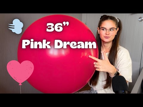Soft ASMR Balloon Inflation 💕 | 36-Inch Dark Pink Balloon Sounds