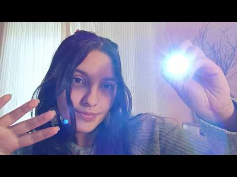 ASMR doing random eye tests on you 🔦 (light triggers, instructions)