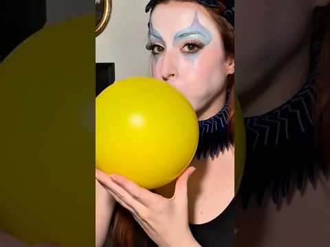 IG IvannaBrookes #balloons #asmr #redhead #balloonblowing