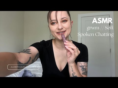 ASMR | soft spoken chatting // grwm & help me pick out my lip color 👄