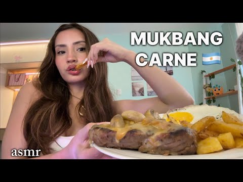 ASMR MUKBANG PROBANDO CARNE ARGENTINA 🇦🇷 🥩 