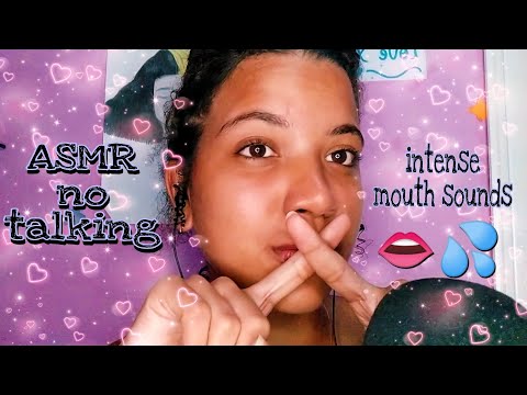 ASMR | 👄💦 Intense Mouth Sounds 👄💦  + Relaxing Hand Movements (no talking) - muitos sons de boca 👄💦