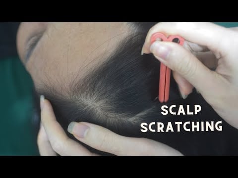 ASMR Hair Sound With Scalp Scratching, Hair Parting Real Person, Tingly For Headache Relief