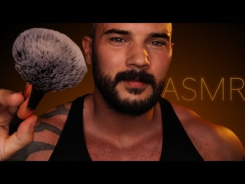 Gentle Skin Brushing ASMR 😴 Head Massage - Male ASMR for Sleep - Safe ASMR